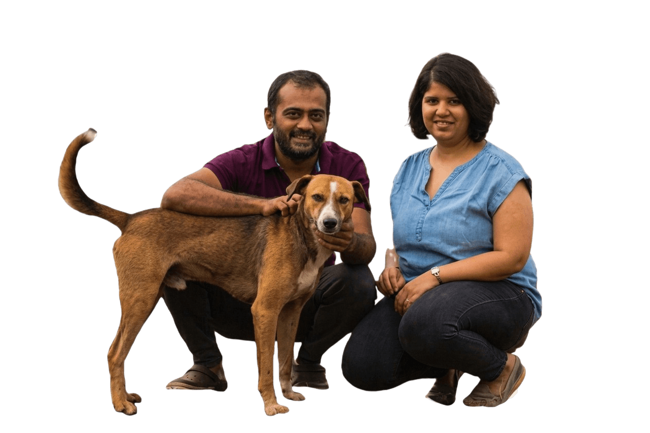 3dotsfarm team with dog